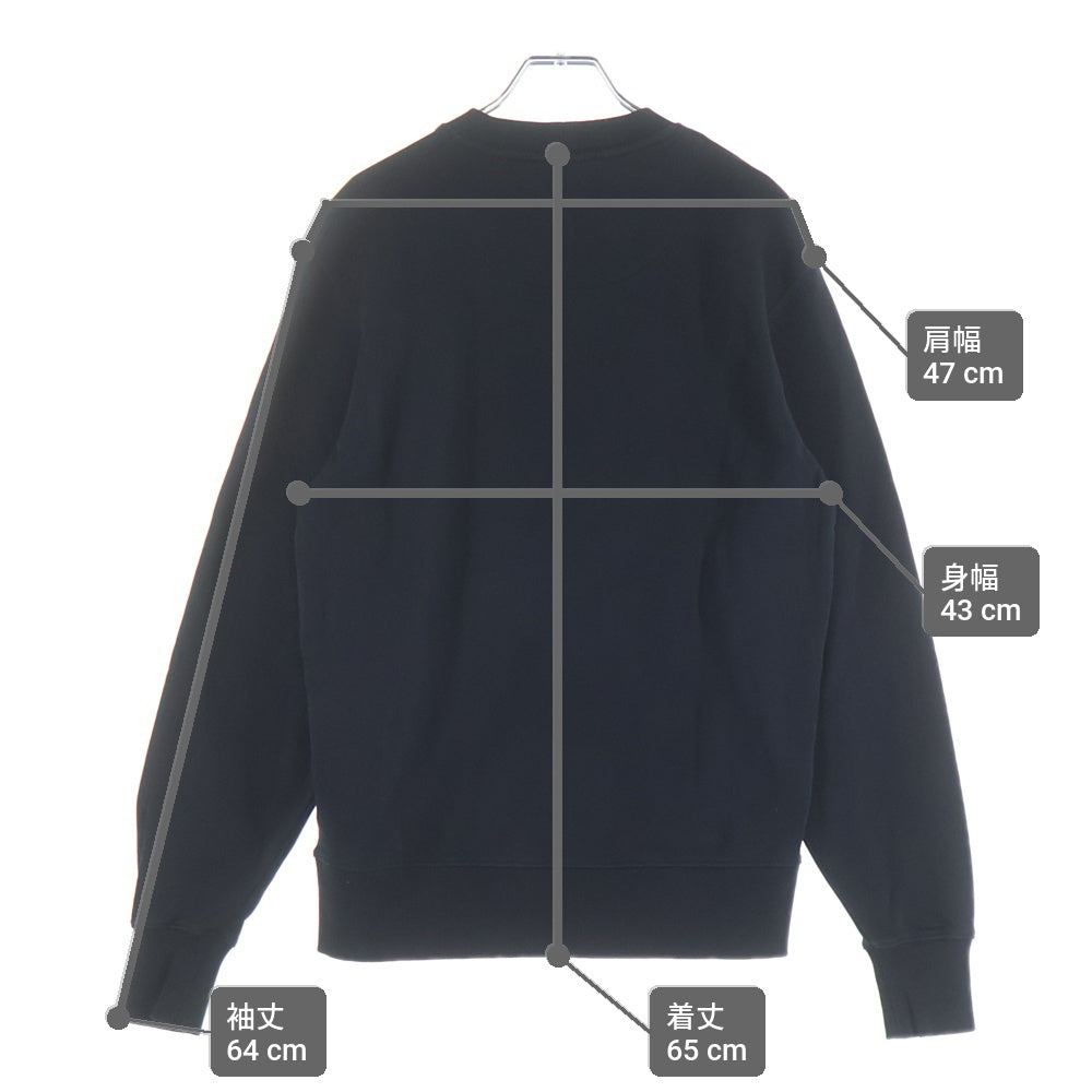 GIANNI VERSACE(ジャンニ ヴェルサーチ) VERSUS Sweatshirt ロゴ刺繍 クルーネックスウェットトレーナー ブラック 368 032 637 949