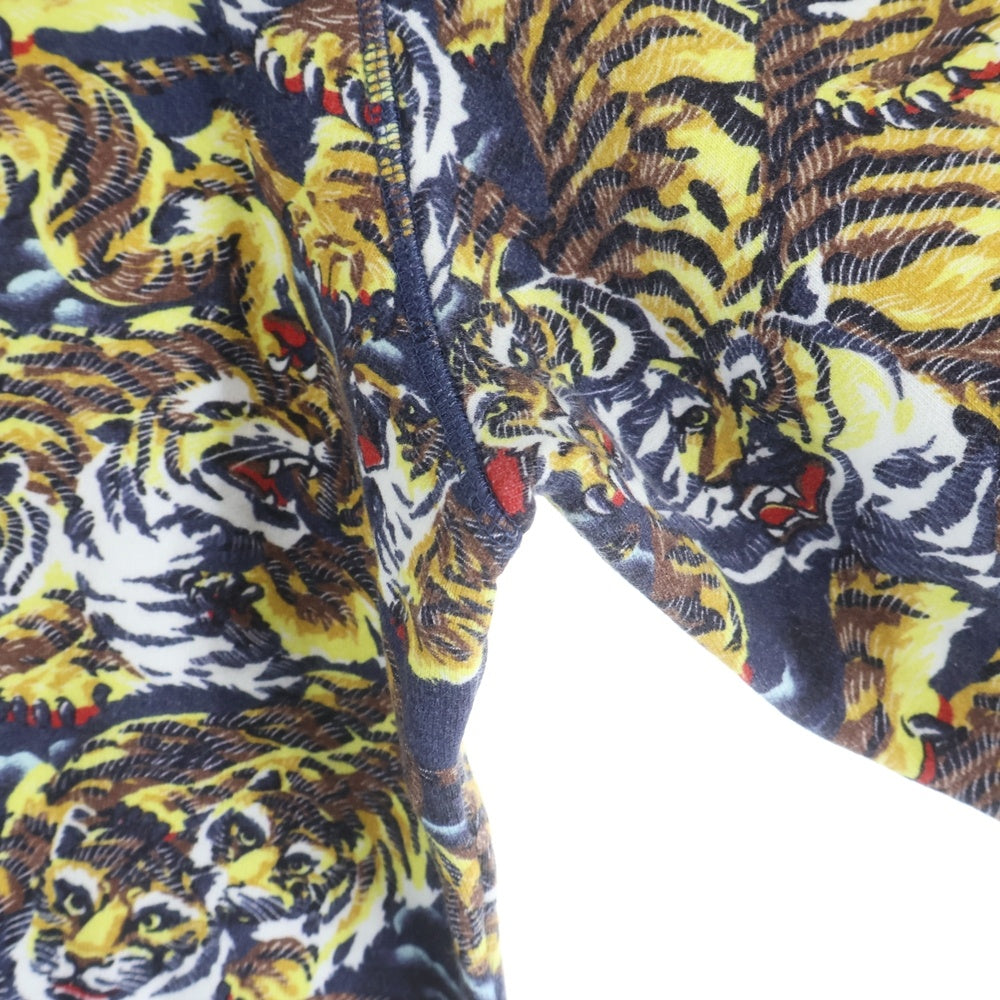 KENZO(ケンゾー) タイガー総柄 クルーネックスウェットトレーナー ネイビー F565SW0584XH