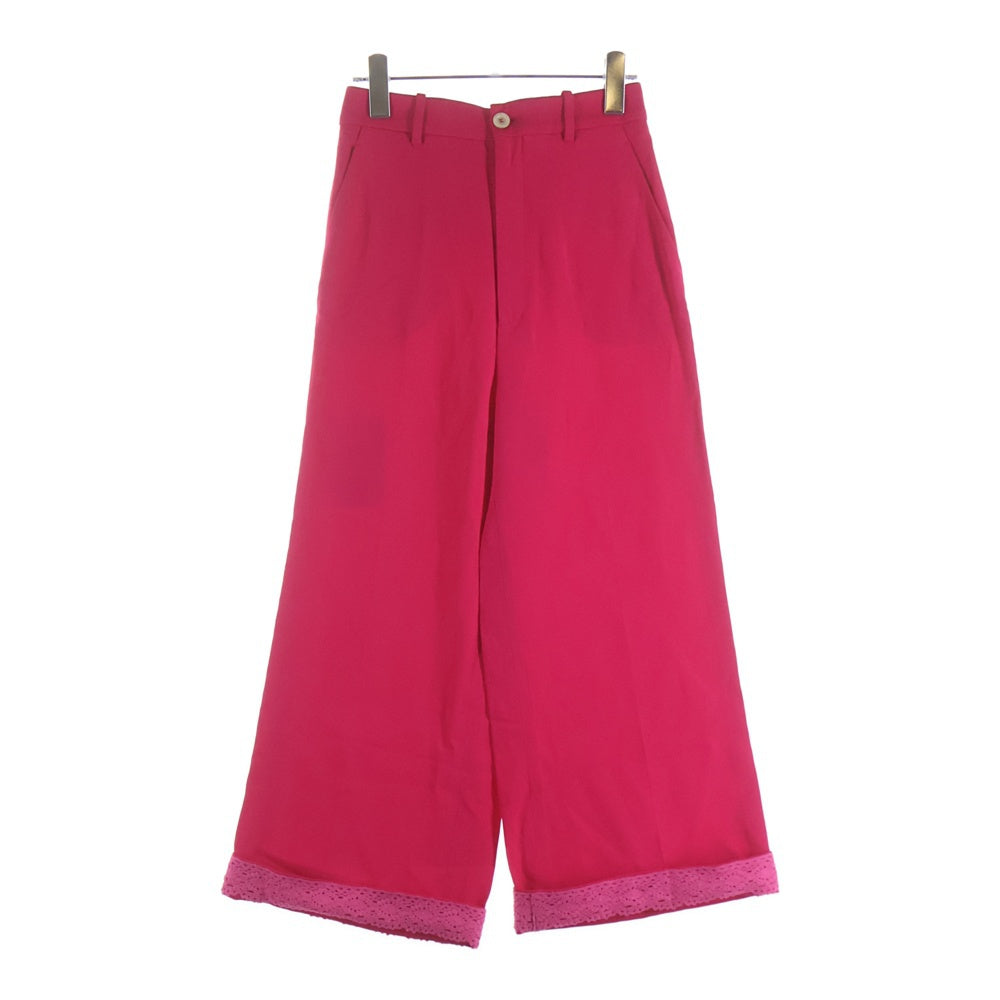 GUCCI(グッチ) Viscose Panst 裾レース レーヨンパンツ ピンク 529540 ZKR01