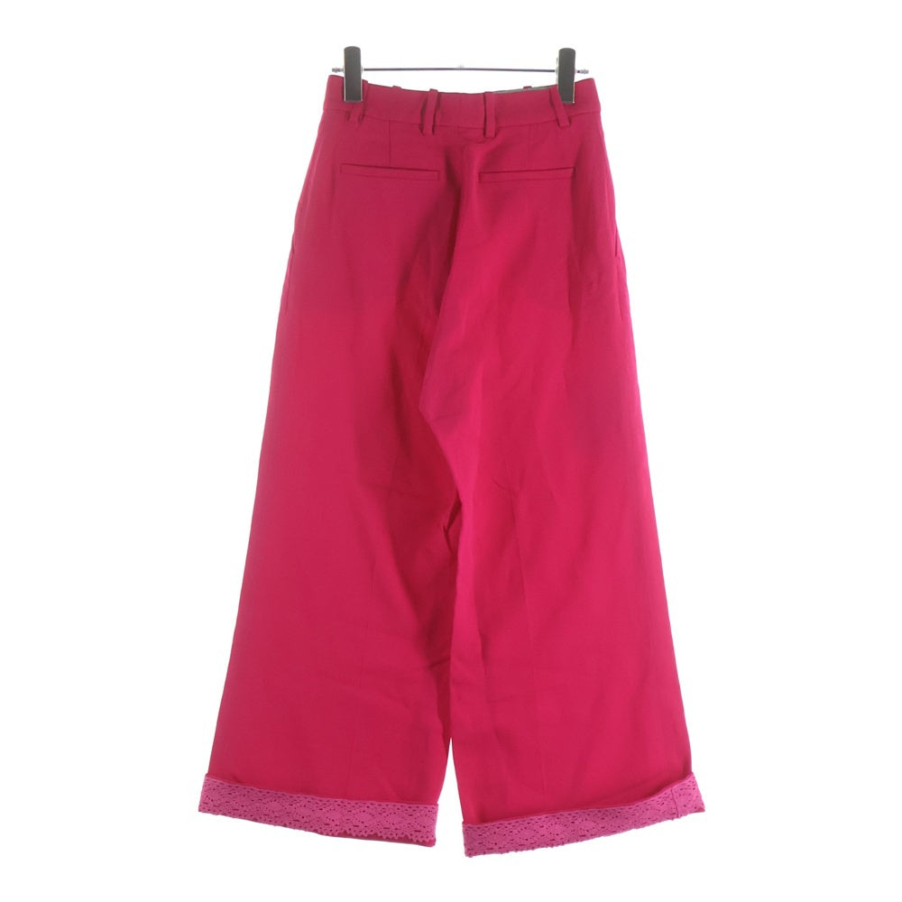 GUCCI(グッチ) Viscose Panst 裾レース レーヨンパンツ ピンク 529540 ZKR01