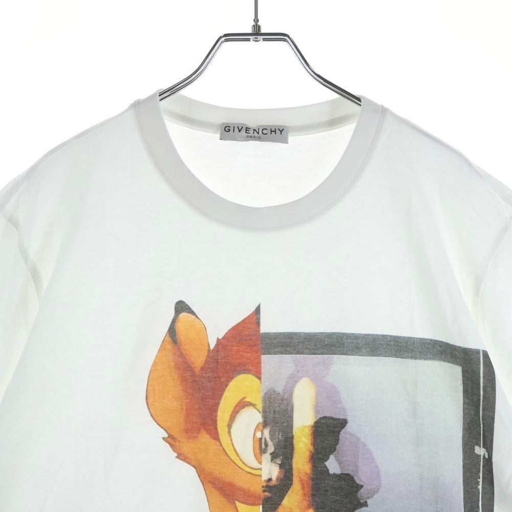 GIVENCHY(ジバンシィ) 19SS ×DISNEY Bambi Oversize Print T-Shirt ディズニー バンビ プリント半袖Tシャツ ホワイト BW700D304U
