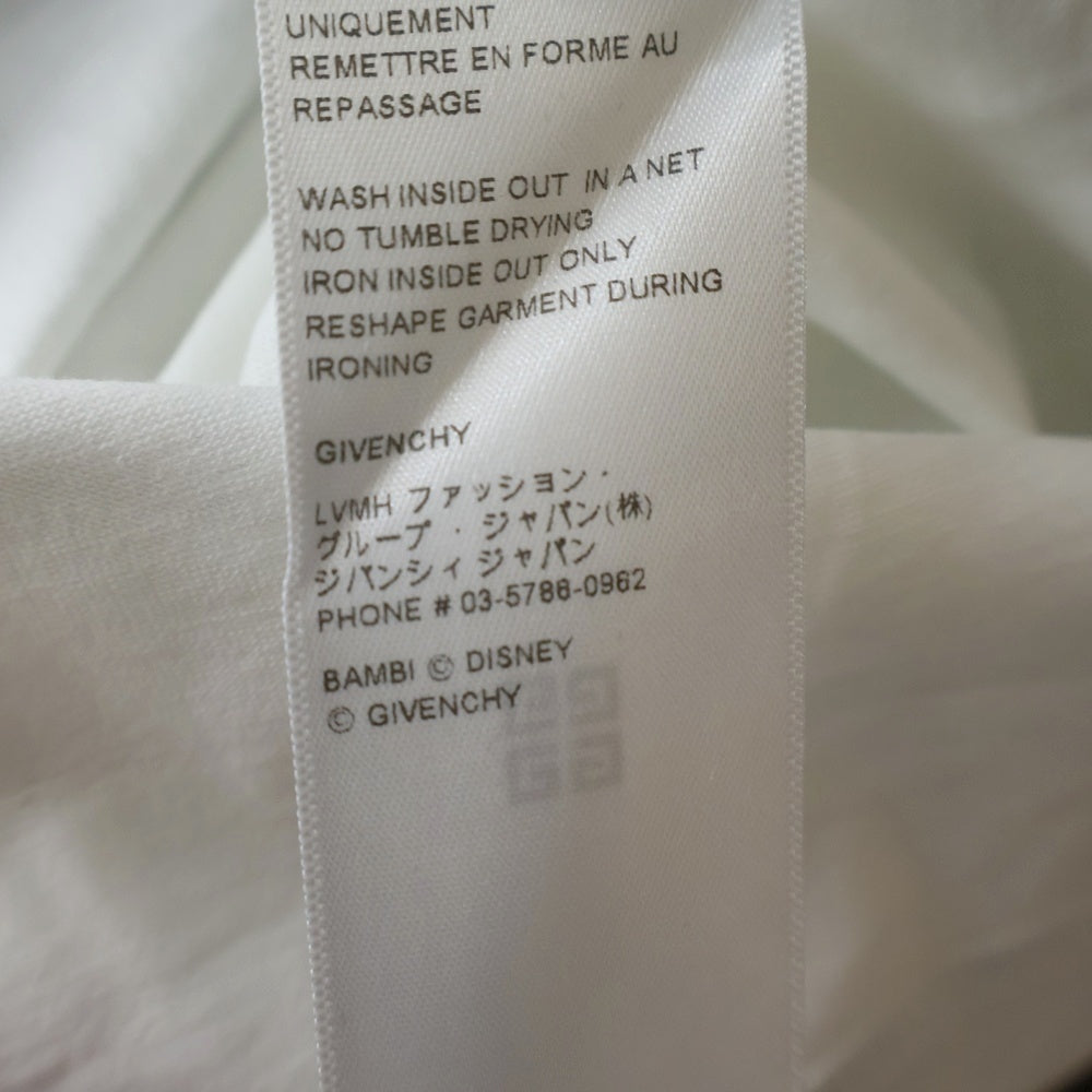 GIVENCHY(ジバンシィ) 19SS ×DISNEY Bambi Oversize Print T-Shirt ディズニー バンビ プリント半袖Tシャツ ホワイト BW700D304U