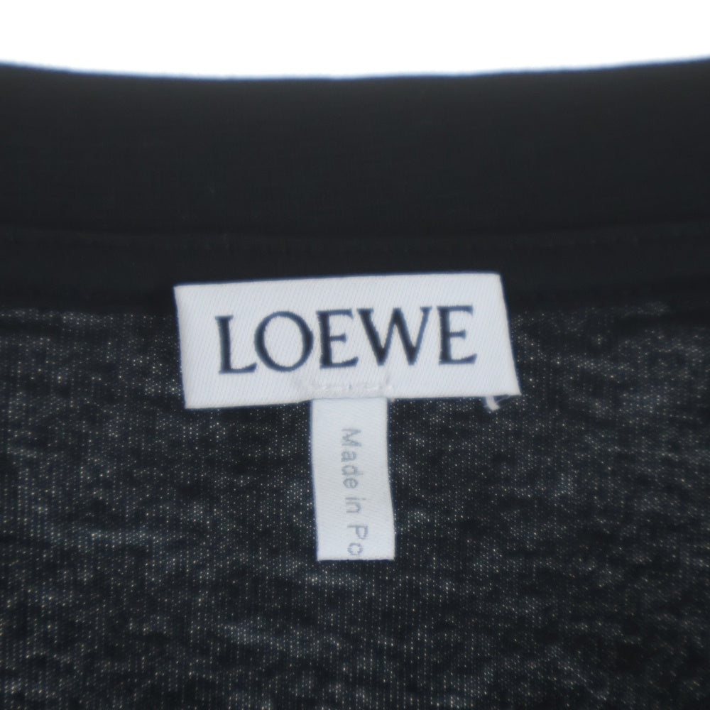 LOEWE(ロエベ) グリッチ アナグラムロゴ刺繍 半袖Tシャツ ブラック H526Y22J61