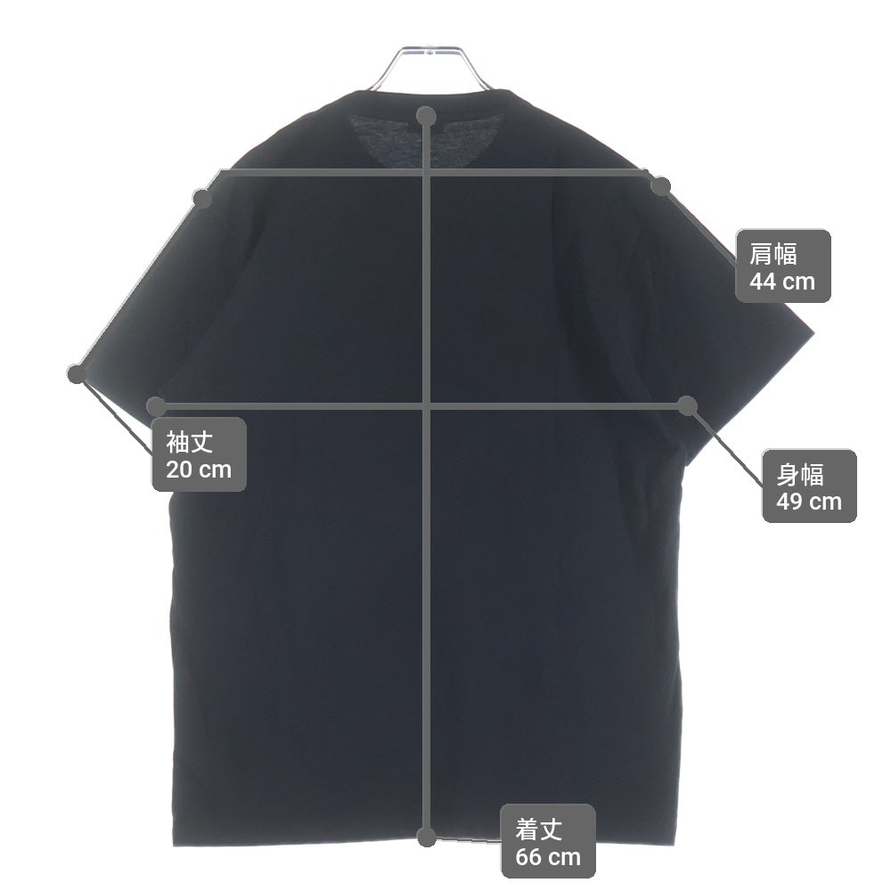 LOEWE(ロエベ) グリッチ アナグラムロゴ刺繍 半袖Tシャツ ブラック H526Y22J61