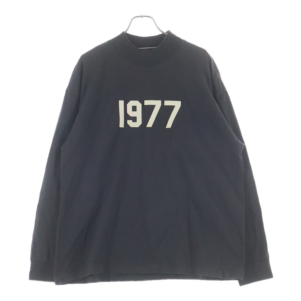 FEAR OF GOD ESSENTIALS(フィアオブゴッド エッセンシャルズ) L/S T-SHIRT 1977 フェルトロゴ 長袖Tシャツ ロンT ブラック