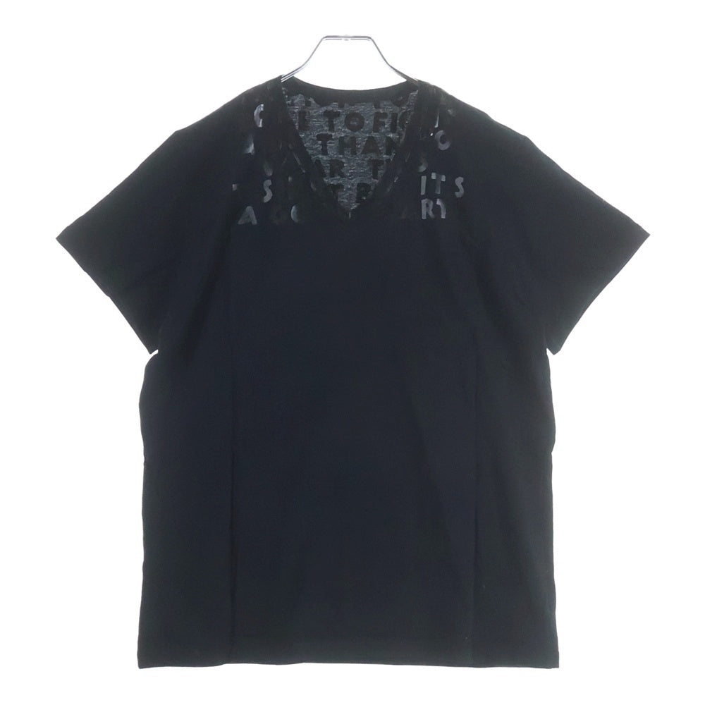 Maison Margiela(メゾンマルジェラ) 07AW ここのえ期 Aids T-Shirt エイズ Vネック半袖Tシャツ ブラック