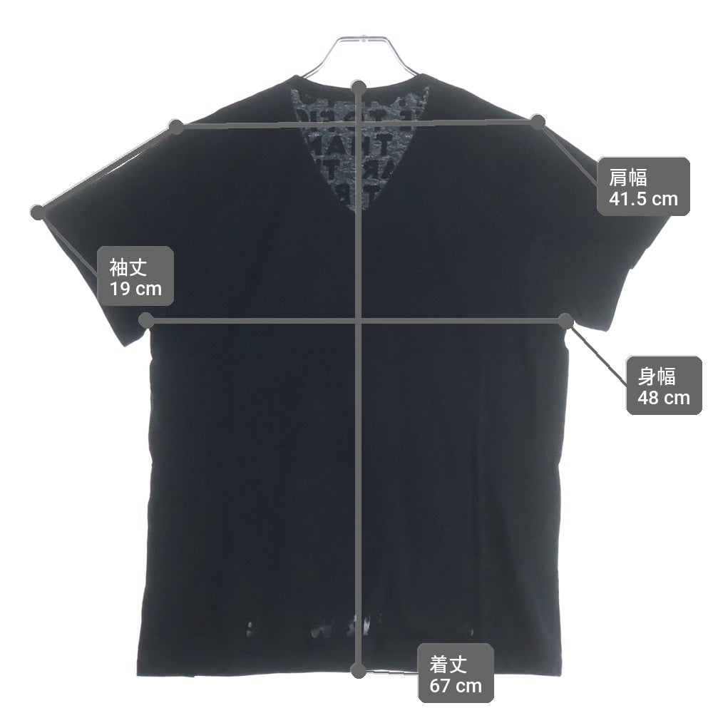 Maison Margiela(メゾンマルジェラ) 07AW ここのえ期 Aids T-Shirt エイズ Vネック半袖Tシャツ ブラック