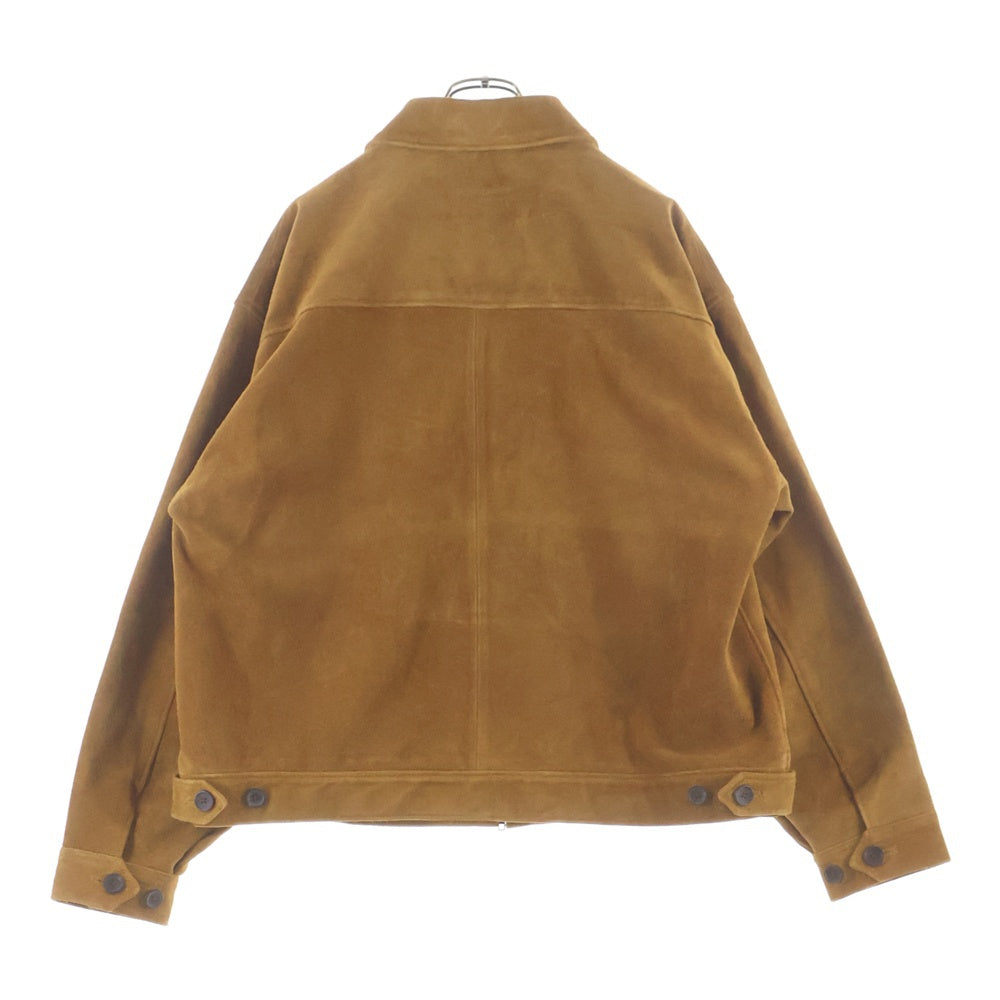 BEAMS(ビームス) 26SS Suede Blouson スエードレザー ジップアップブルゾン ブラウン QY8219