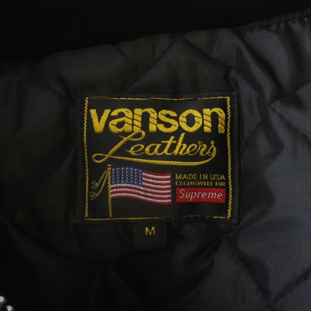 SUPREME(シュプリーム) 24AW Vanson Leathers Hooded Work Jacket Black バンソン レザーワークジャケット ジップアップフーディー ブラック
