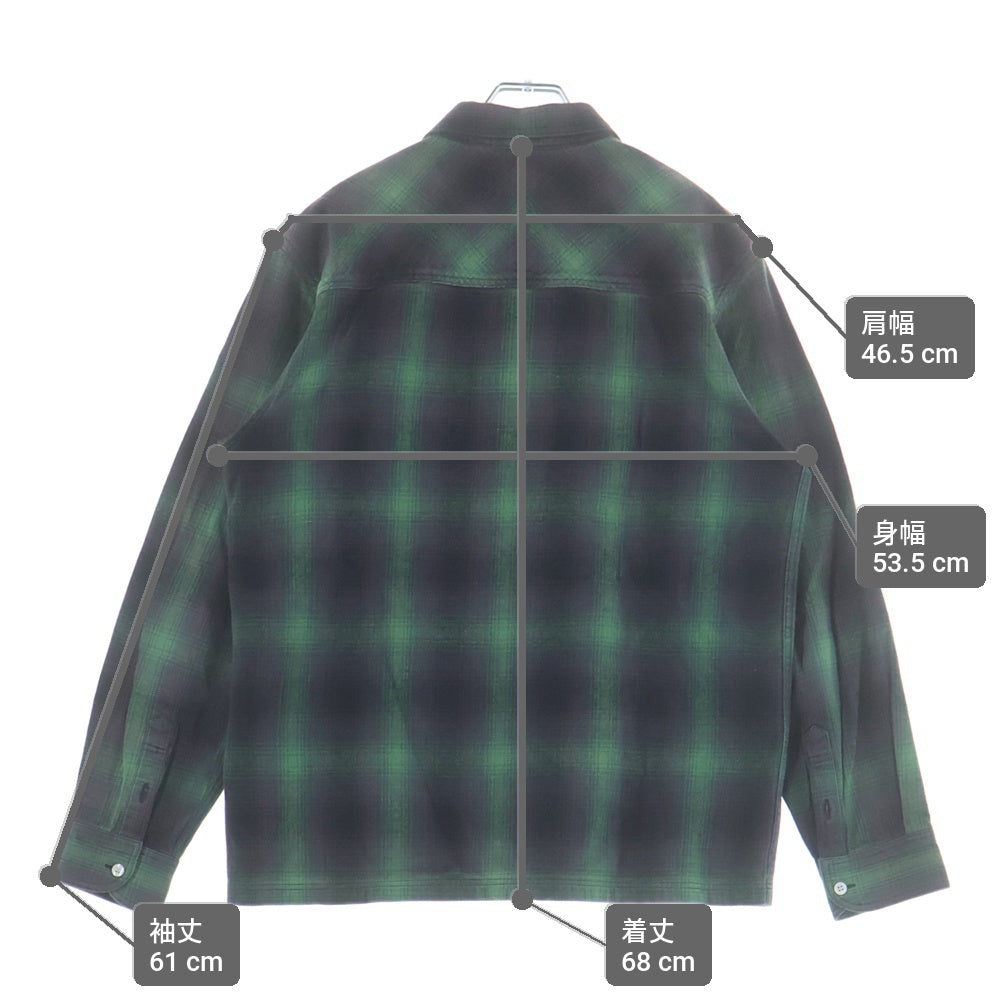 WTAPS(ダブルタップス) 09AW VATOS L/S/ 092GWDT-SHM01 バトス ロングスリーブ 長袖チェックシャツ グリーン
