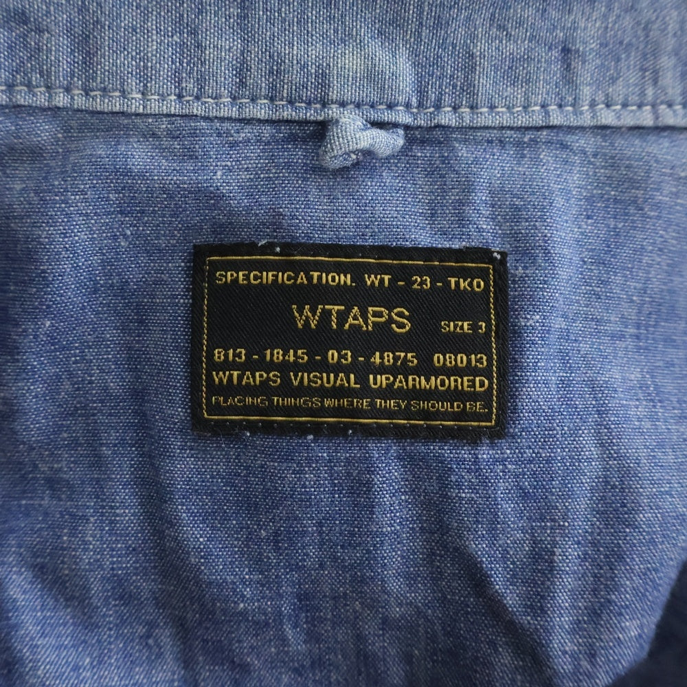 WTAPS(ダブルタップス) 16AW DECK LS 162GWDT-SHM11 デッキ シャンブレー シャツ インディゴブルー
