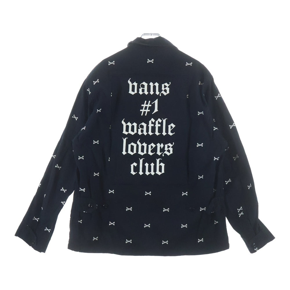 WTAPS(ダブルタップス) 16AW ×VANS VAULT JUNGLE LS 161GWVND-SHM03 ボーン刺繍 ジャングル ミリタリーシャツジャケット ブラック