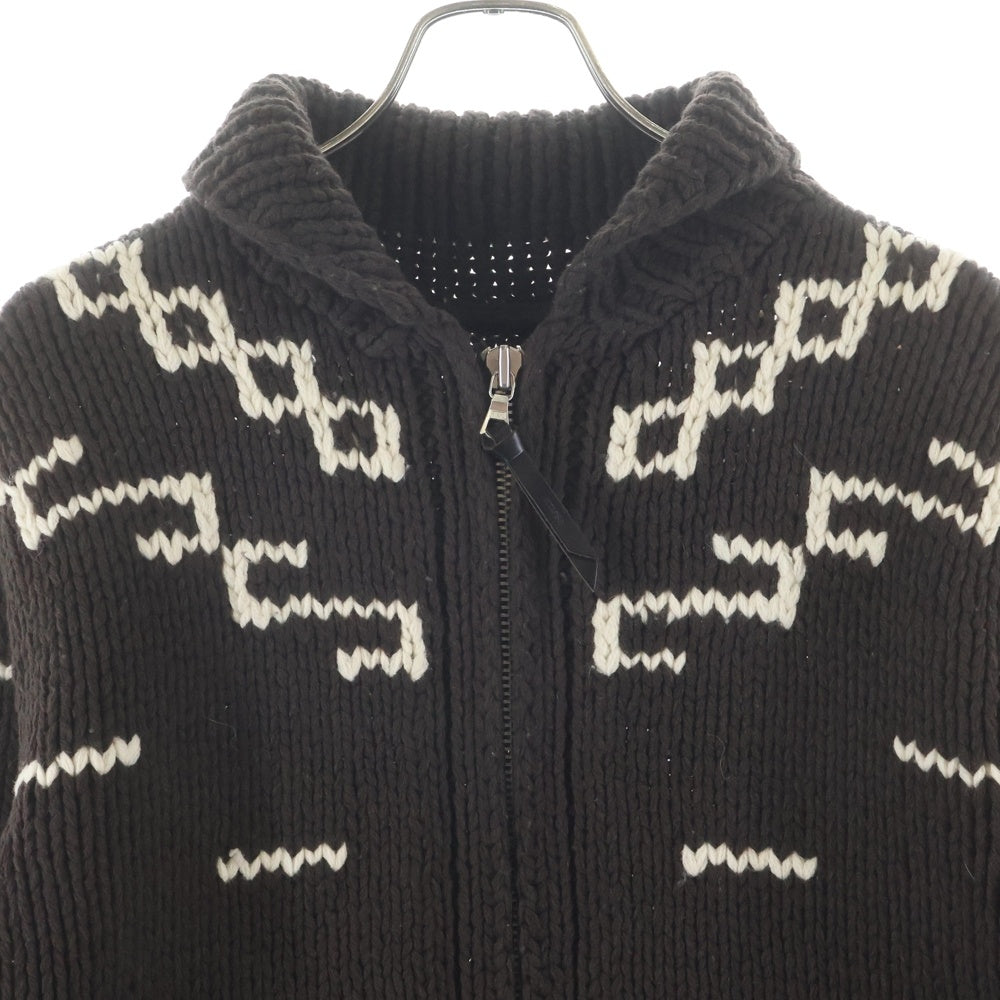 WTAPS(ダブルタップス) 14AW COWICHAN SWEATER 142MADT-KNM04 カウチン ウールジップアップニット セーター ブラウン