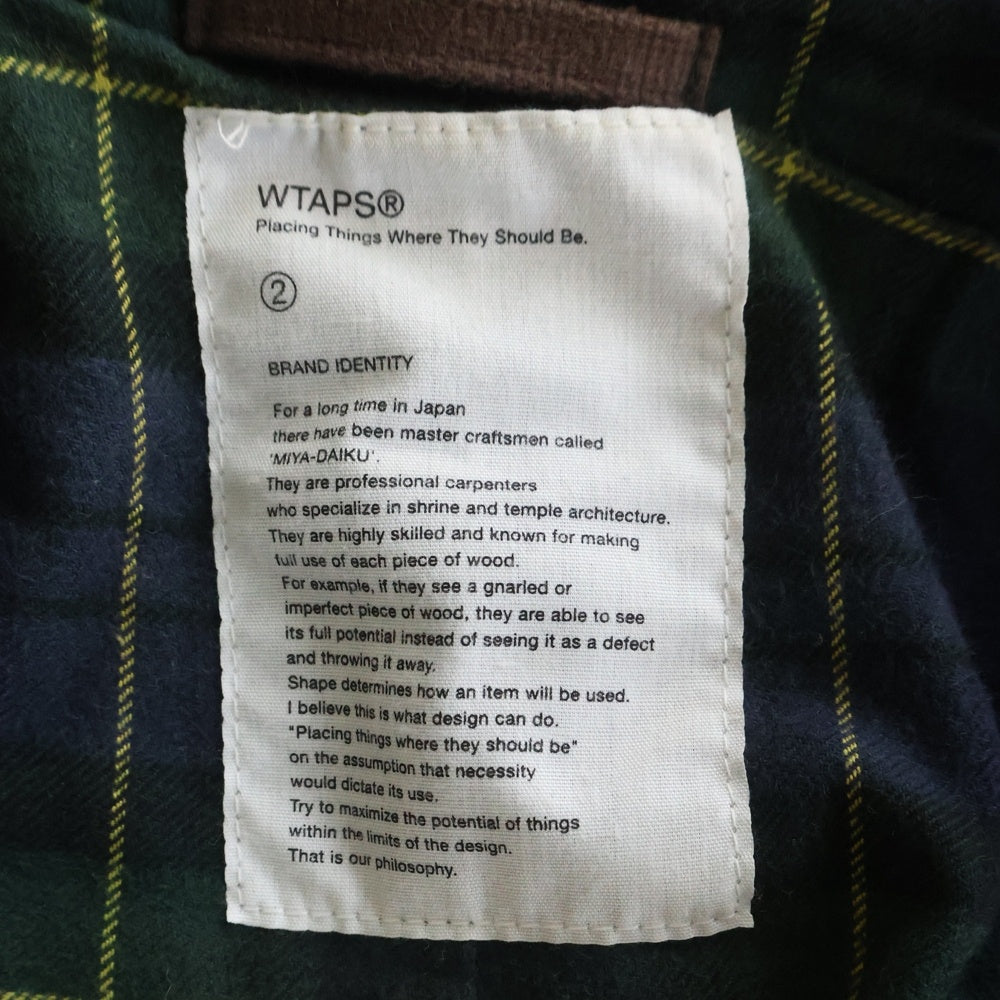 WTAPS(ダブルタップス) 14AW The British Millerain OILED JK オイルド フーデッドジャケット カーキ