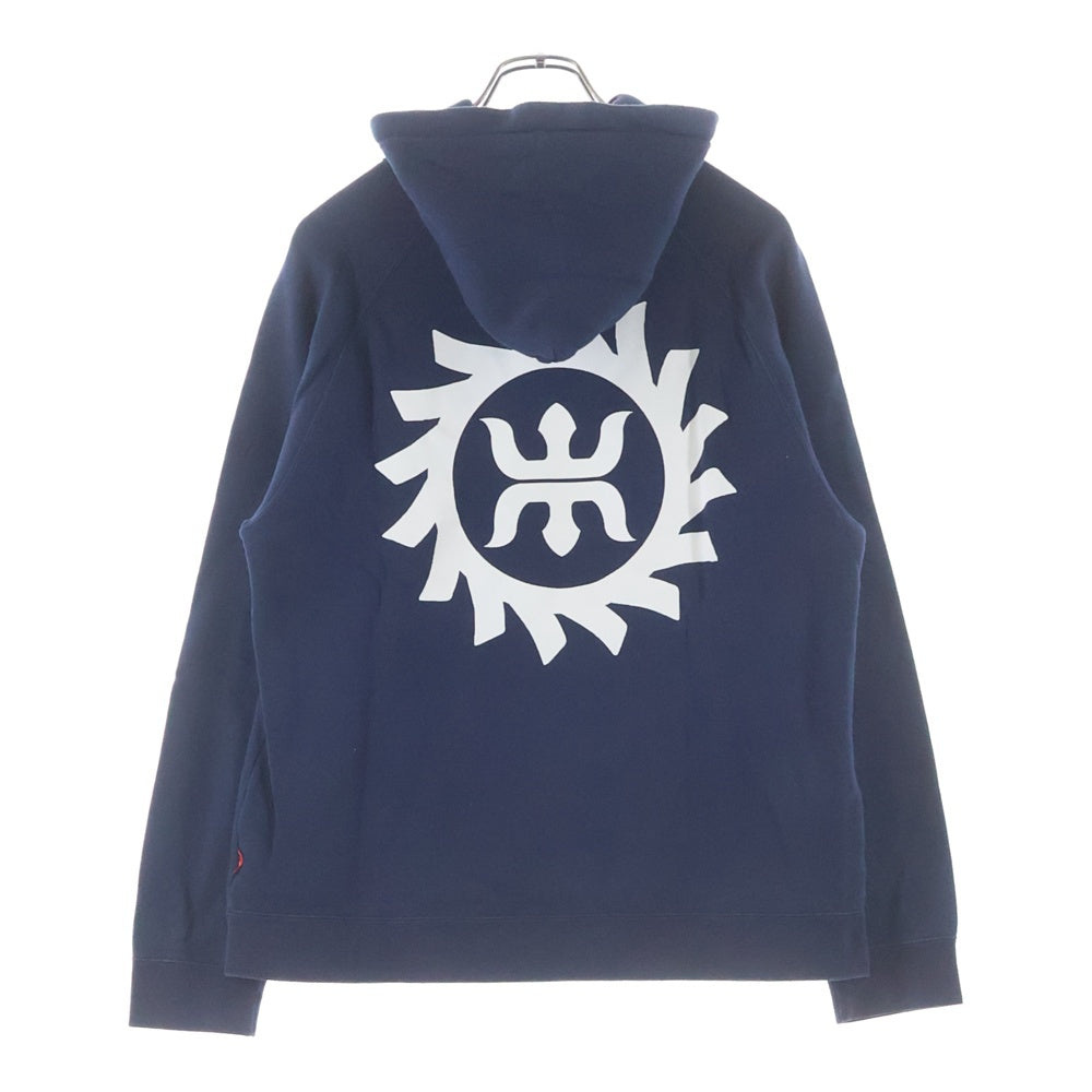 WTAPS(ダブルタップス) 火消しロゴプリント プルオーバーフーディ パーカー ネイビー