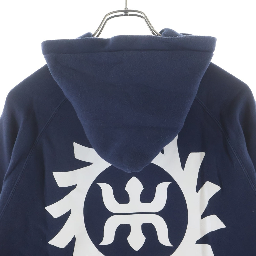 WTAPS(ダブルタップス) 火消しロゴプリント プルオーバーフーディ パーカー ネイビー