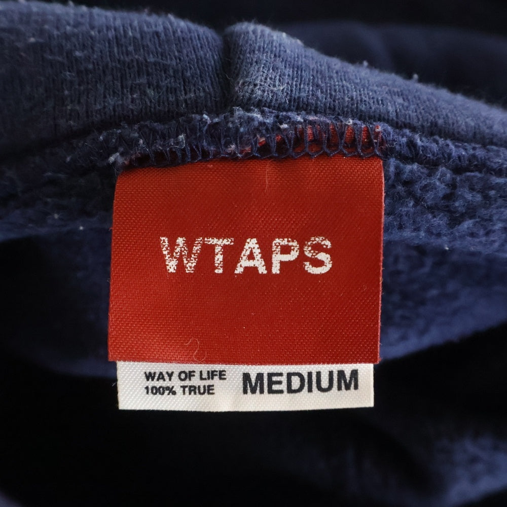WTAPS(ダブルタップス) 火消しロゴプリント プルオーバーフーディ パーカー ネイビー
