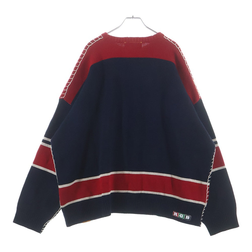 UNION(ユニオン) 25AW PETTY SWEATER KCL-404 セーター ニット ネイビー/レッド