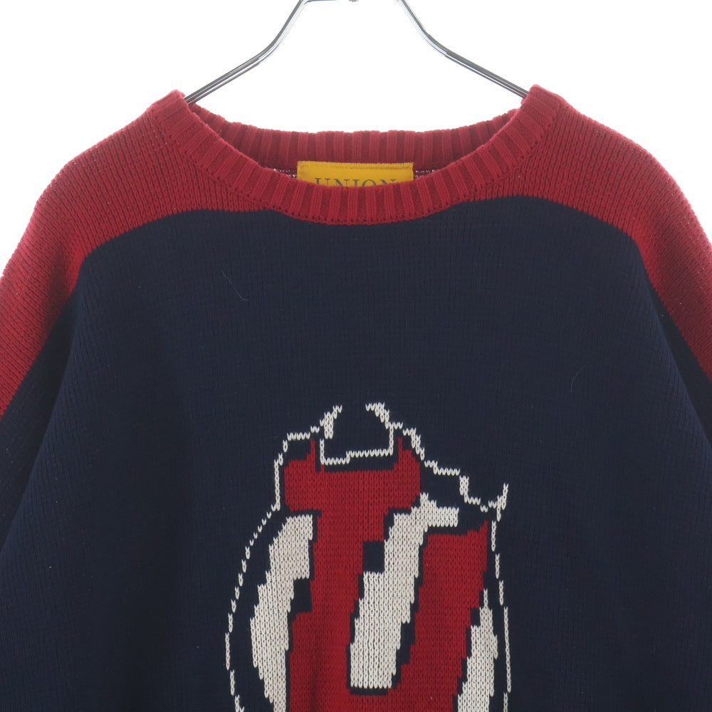 UNION(ユニオン) 25AW PETTY SWEATER KCL-404 セーター ニット ネイビー/レッド