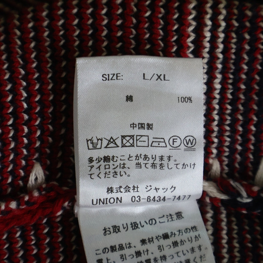 UNION(ユニオン) 25AW PETTY SWEATER KCL-404 セーター ニット ネイビー/レッド