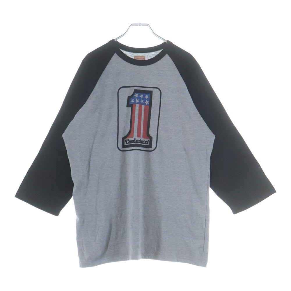 TENDERLOIN(テンダーロイン) T-RAGLAN-A HEATHER ラグランスリーブ 七分丈Tシャツ グレー
