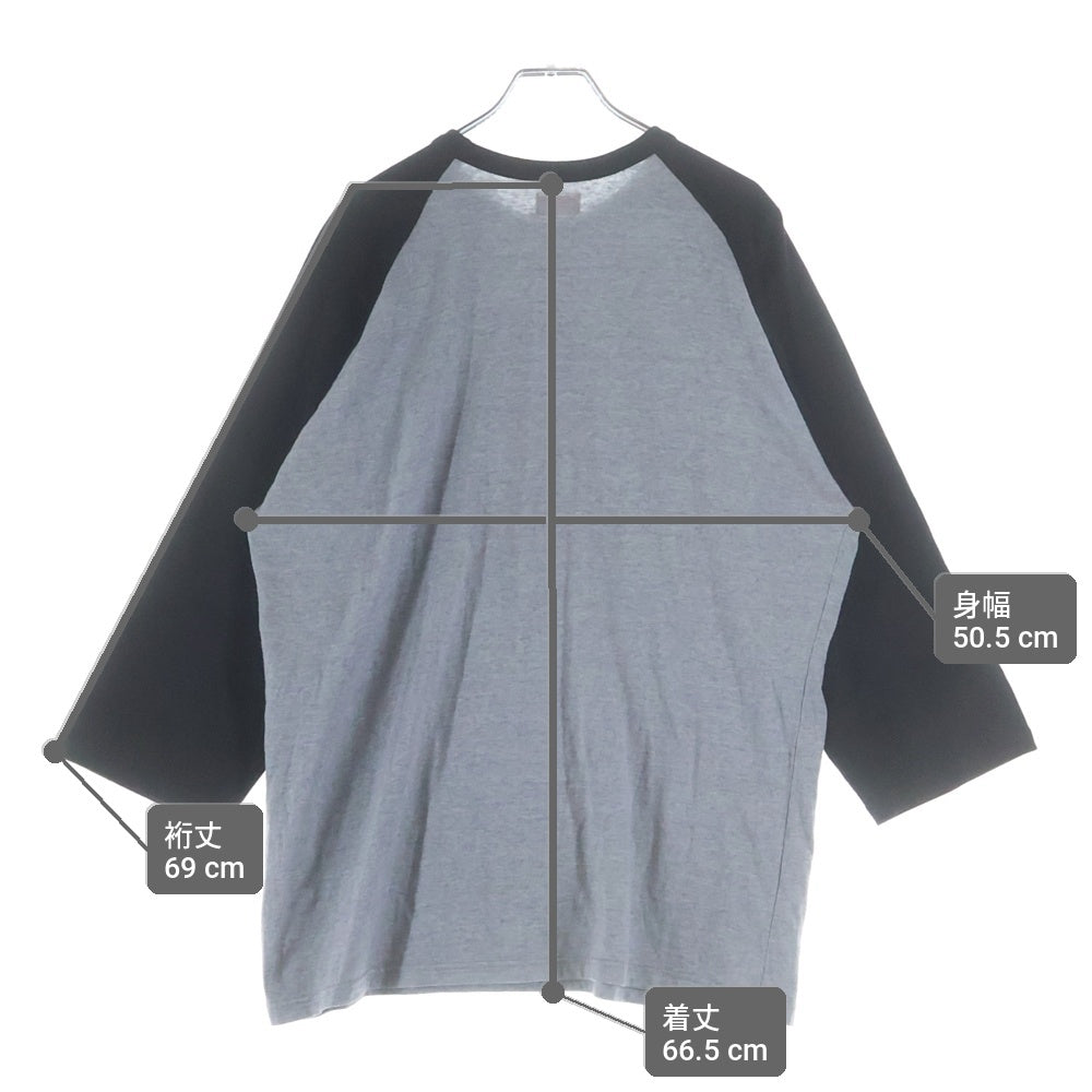 TENDERLOIN(テンダーロイン) T-RAGLAN-A HEATHER ラグランスリーブ 七分丈Tシャツ グレー