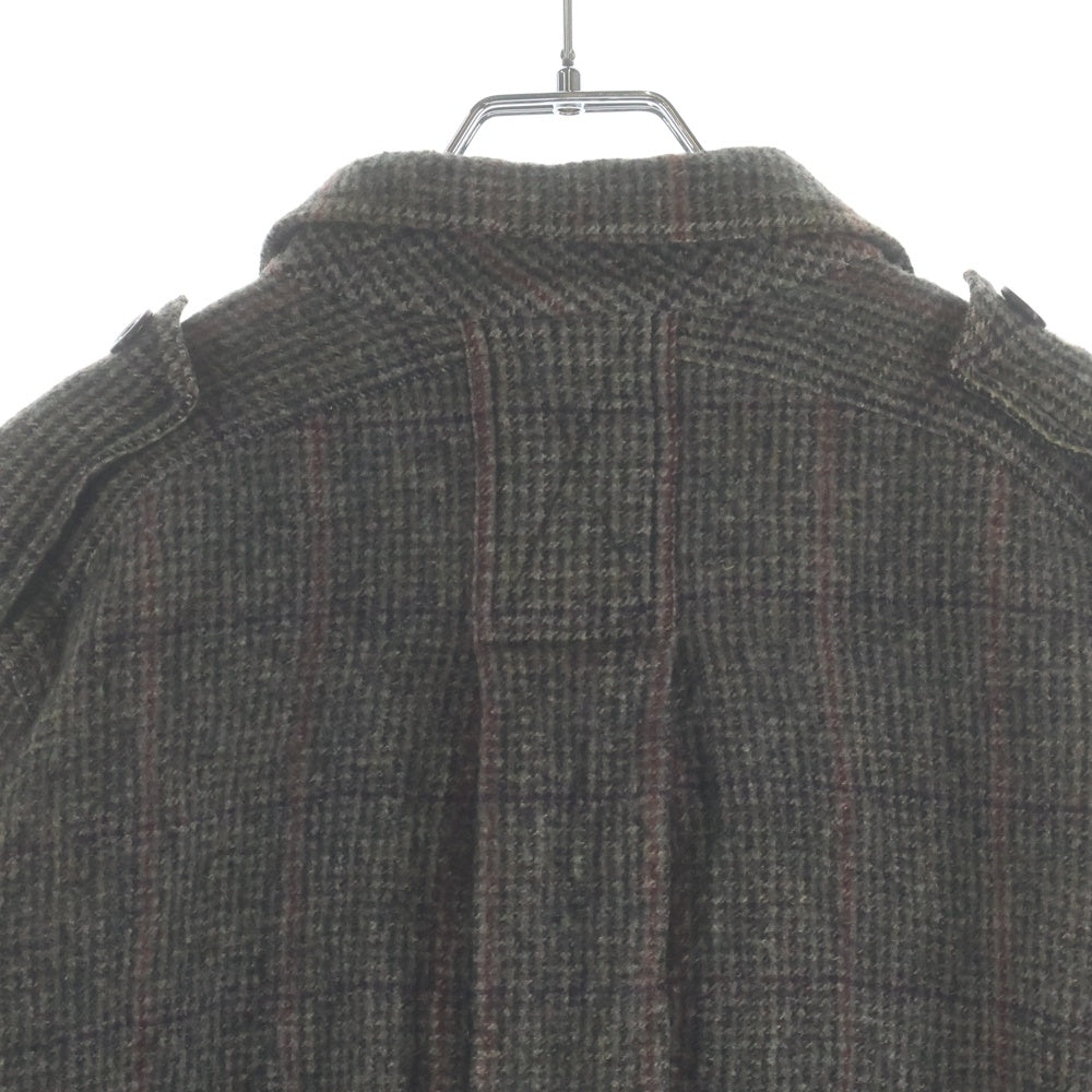 DRIES VAN NOTEN(ドリスヴァンノッテン) チェック長袖シャツジャケット ブラウン