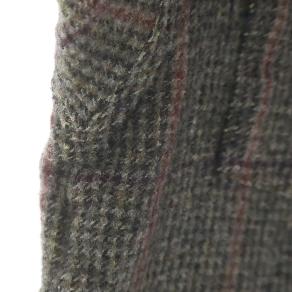DRIES VAN NOTEN(ドリスヴァンノッテン) チェック長袖シャツジャケット ブラウン