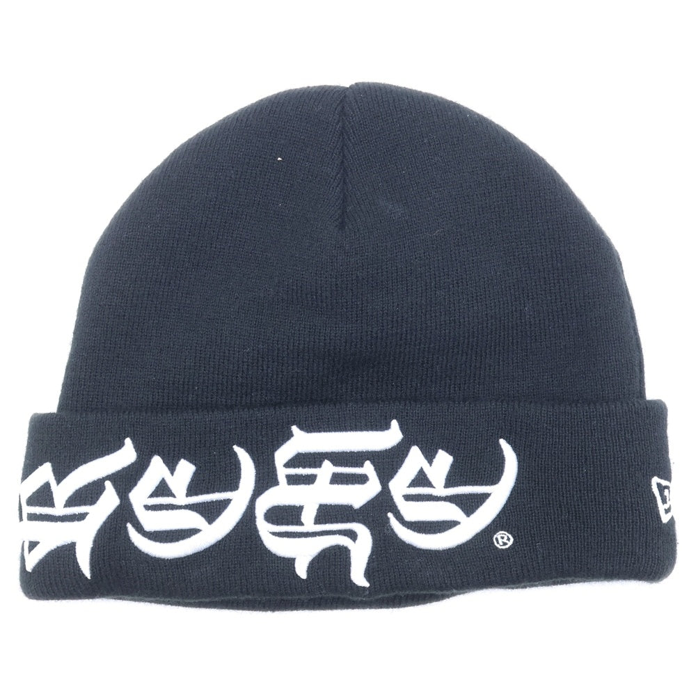 SUPREME(シュプリーム) 25SS New Era Blackletter Beanie ロゴ刺繍 ビーニー ニット帽 帽子 ブラック
