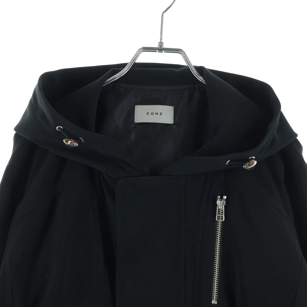 NO BRAND(ノーブランド) CONZ(コンズ) ショートフードブルゾン ジャケット ブラック 304550022