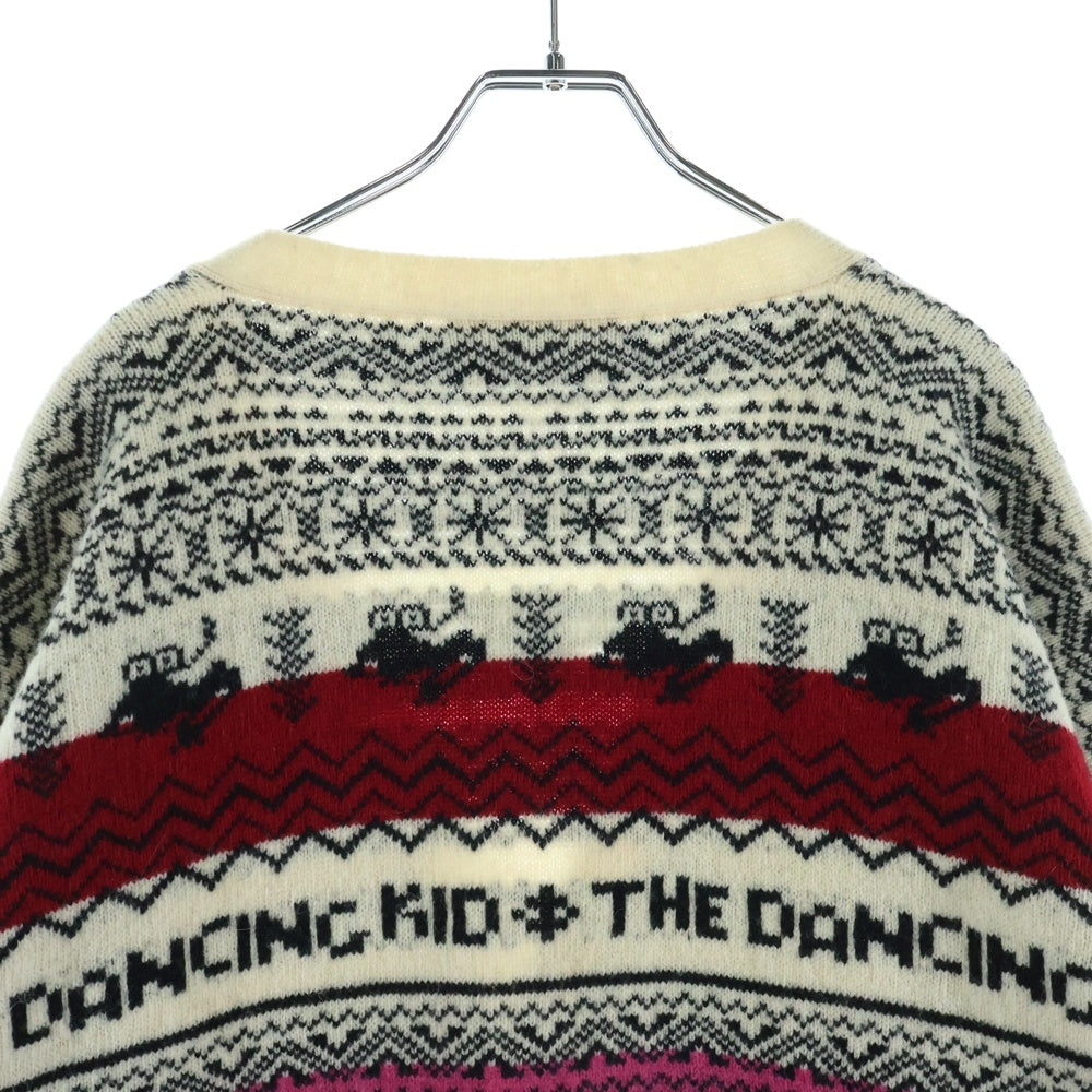 CELINE(セリーヌ) 21SS THE DANCING KID WOOL JACQUARD DOLLS KNIT CARDIGAN ダンシングキッド ウールジャカードドールズニットカーディガン マルチカラー 2A08L715M