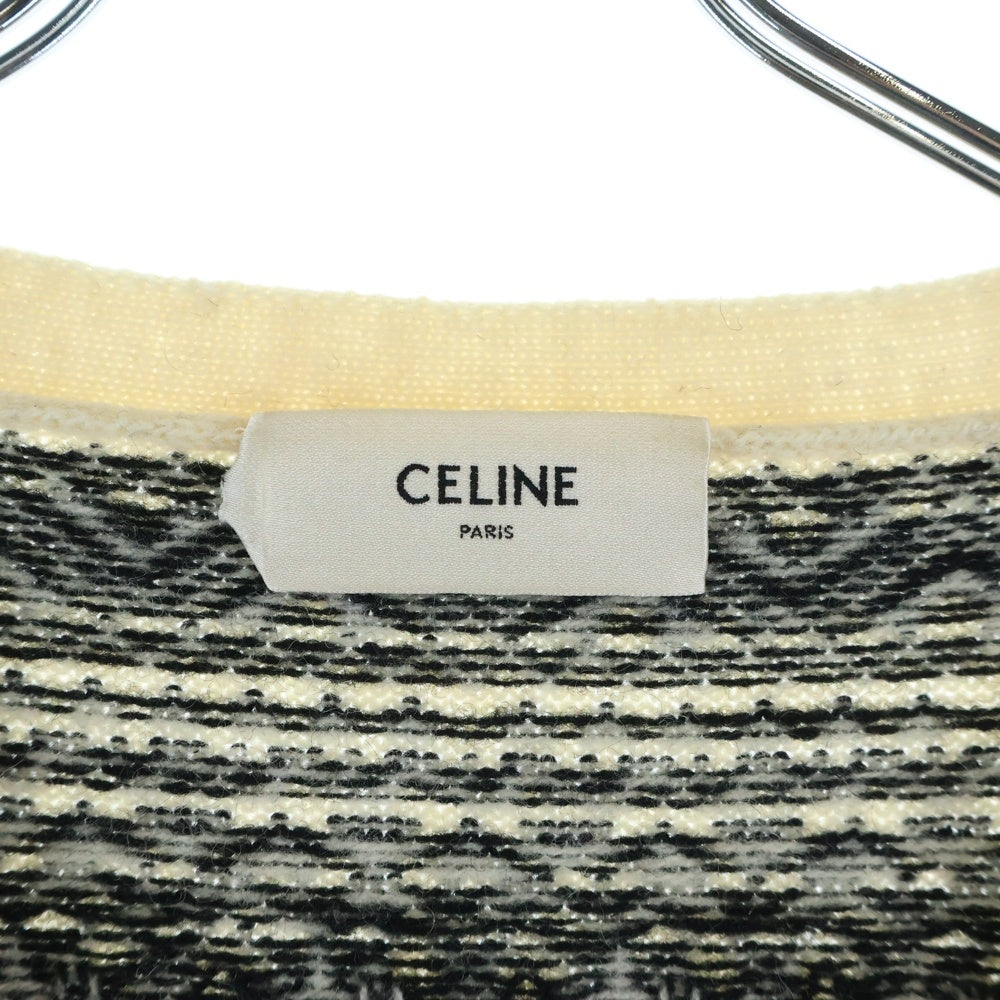 CELINE(セリーヌ) 21SS THE DANCING KID WOOL JACQUARD DOLLS KNIT CARDIGAN ダンシングキッド ウールジャカードドールズニットカーディガン マルチカラー 2A08L715M