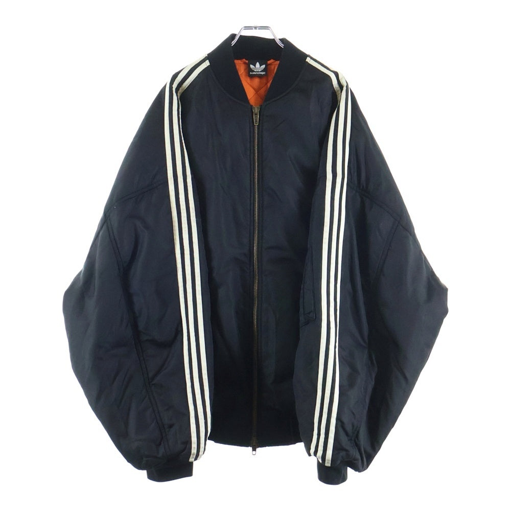 BALENCIAGA(バレンシアガ) 23SS ×adidas MA-1 アディダス サイドライン ボンバージャケット ブラック 725335 TNO27