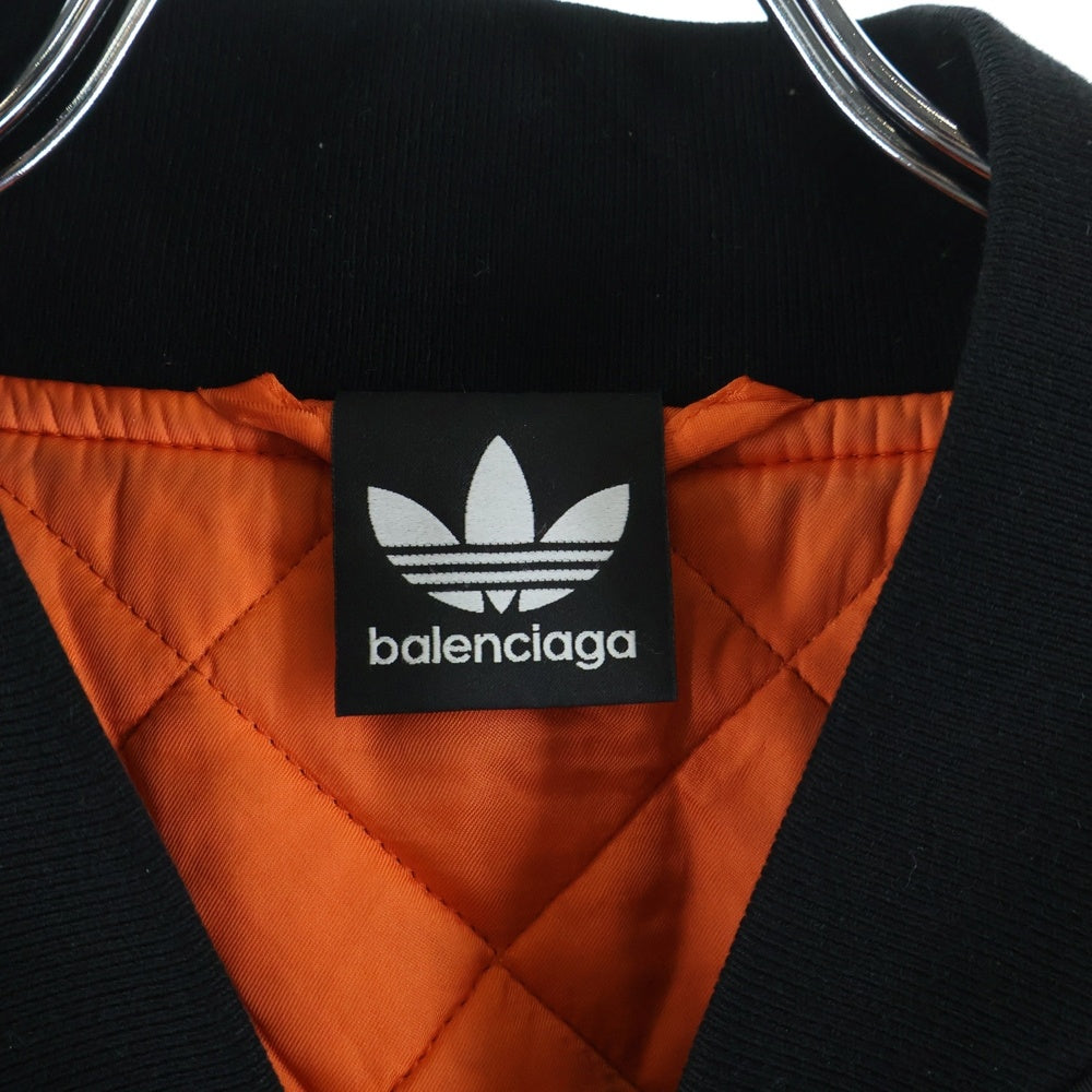 BALENCIAGA(バレンシアガ) 23SS ×adidas MA-1 アディダス サイドライン ボンバージャケット ブラック 725335 TNO27