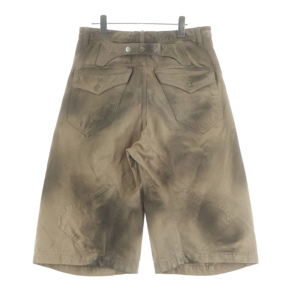 NVRFRGT(ネバーフォーゲット) 3D TWISTED JORTS Crazy Dirty Washed Tan ウォッシュド加工 ツイスト ハーフパンツ ショーツ ブラウン NF251P10B