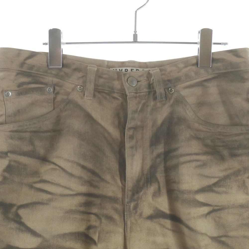 NVRFRGT(ネバーフォーゲット) 3D TWISTED JORTS Crazy Dirty Washed Tan ウォッシュド加工 ツイスト ハーフパンツ ショーツ ブラウン NF251P10B