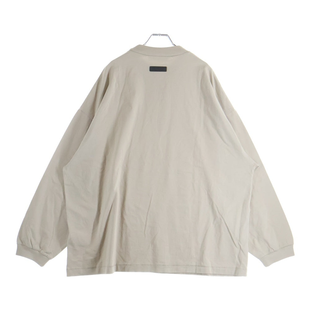 FEAR OF GOD ESSENTIALS(フィアオブゴッド エッセンシャルズ) L/S T-SHIRT ラバーロゴ 長袖Tシャツ ロンT ベージュ
