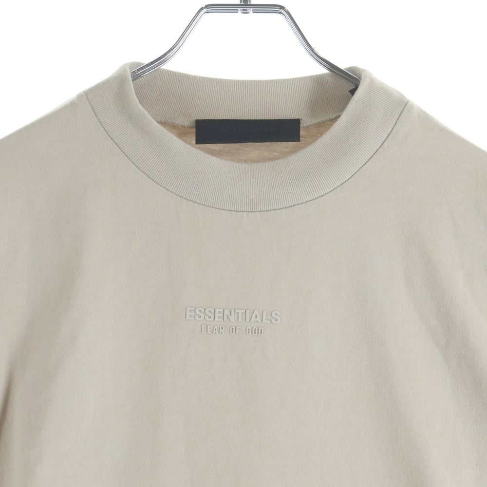 FEAR OF GOD ESSENTIALS(フィアオブゴッド エッセンシャルズ) L/S T-SHIRT ラバーロゴ 長袖Tシャツ ロンT ベージュ