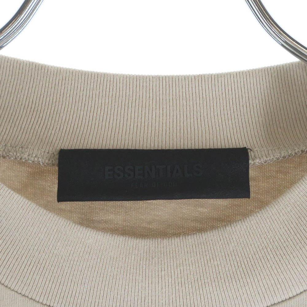 FEAR OF GOD ESSENTIALS(フィアオブゴッド エッセンシャルズ) L/S T-SHIRT ラバーロゴ 長袖Tシャツ ロンT ベージュ