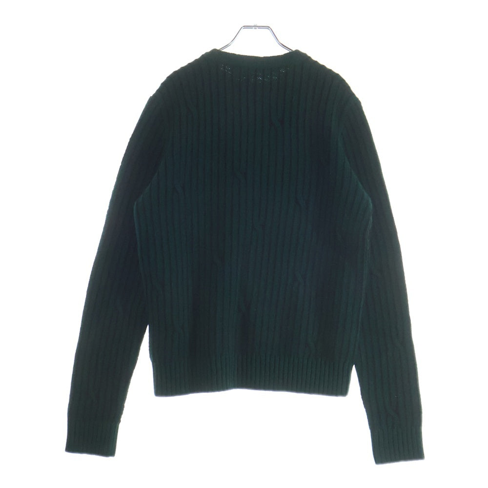 OFF-WHITE(オフホワイト) 20AW Cable Knit Sweater クルーネック ケーブルニットセーター グリーン OMHE043E20KNI001
