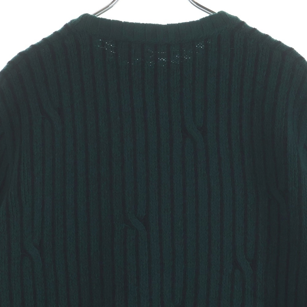 OFF-WHITE(オフホワイト) 20AW Cable Knit Sweater クルーネック ケーブルニットセーター グリーン OMHE043E20KNI001