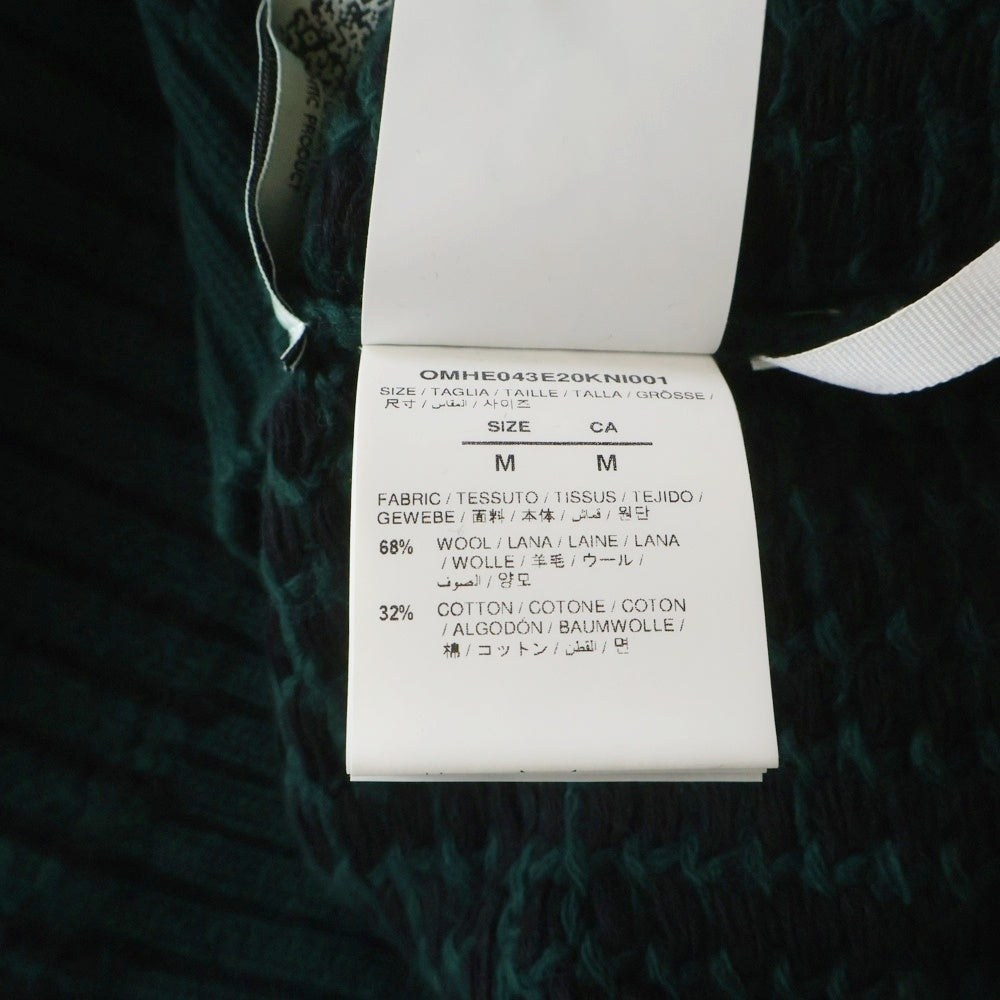 OFF-WHITE オフホワイト 20AW Cable Knit Sweater クルーネック ケーブルニットセーター グリーン OMHE043E20KNI001 OFF-WHITE(オフホワイト) 20AW Cable Knit Sweater クルーネック
