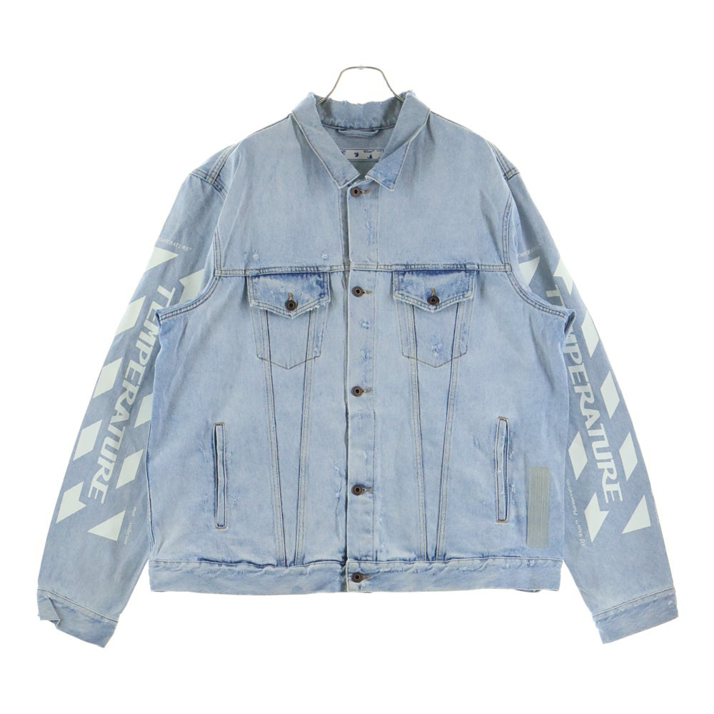 OFF-WHITE(オフホワイト) 21SS Oversize Denim Jacket ダメージ加工 デニムジャケット インディゴ OMYE001G20DEN001