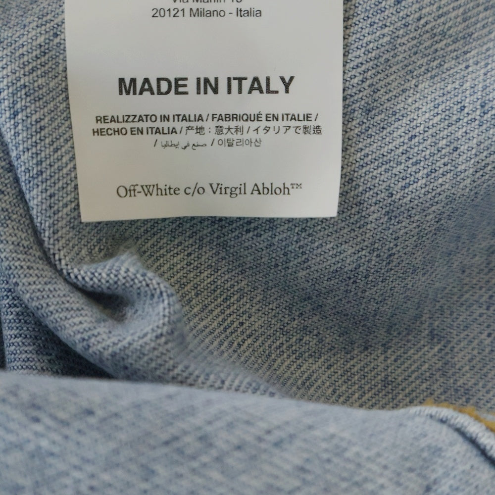 OFF-WHITE(オフホワイト) 21SS Oversize Denim Jacket ダメージ加工 デニムジャケット インディゴ OMYE001G20DEN001