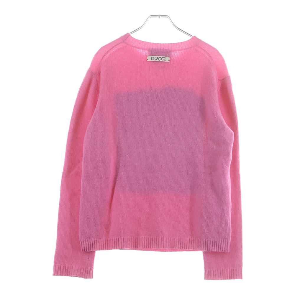GUCCI(グッチ) ×Disney Donald Duck Sweater ディズニー ドナルドダックプリント クルーネックニットセーター ピンク 652620 XKBSI