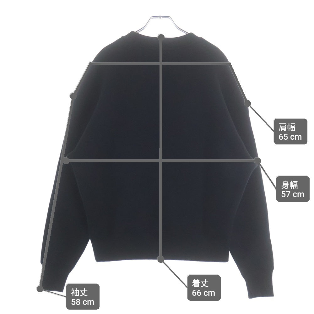 AMI Alexandre Mattiussi アミアレクサンドルマテュッシ Sweatshirt ハートロゴ刺繍 クルーネックスウェットトレーナー ブラック H21HJ047.749 AMI Alexandre Mattiussi(アミアレクサンドルマテュッシ) Sweatshirt