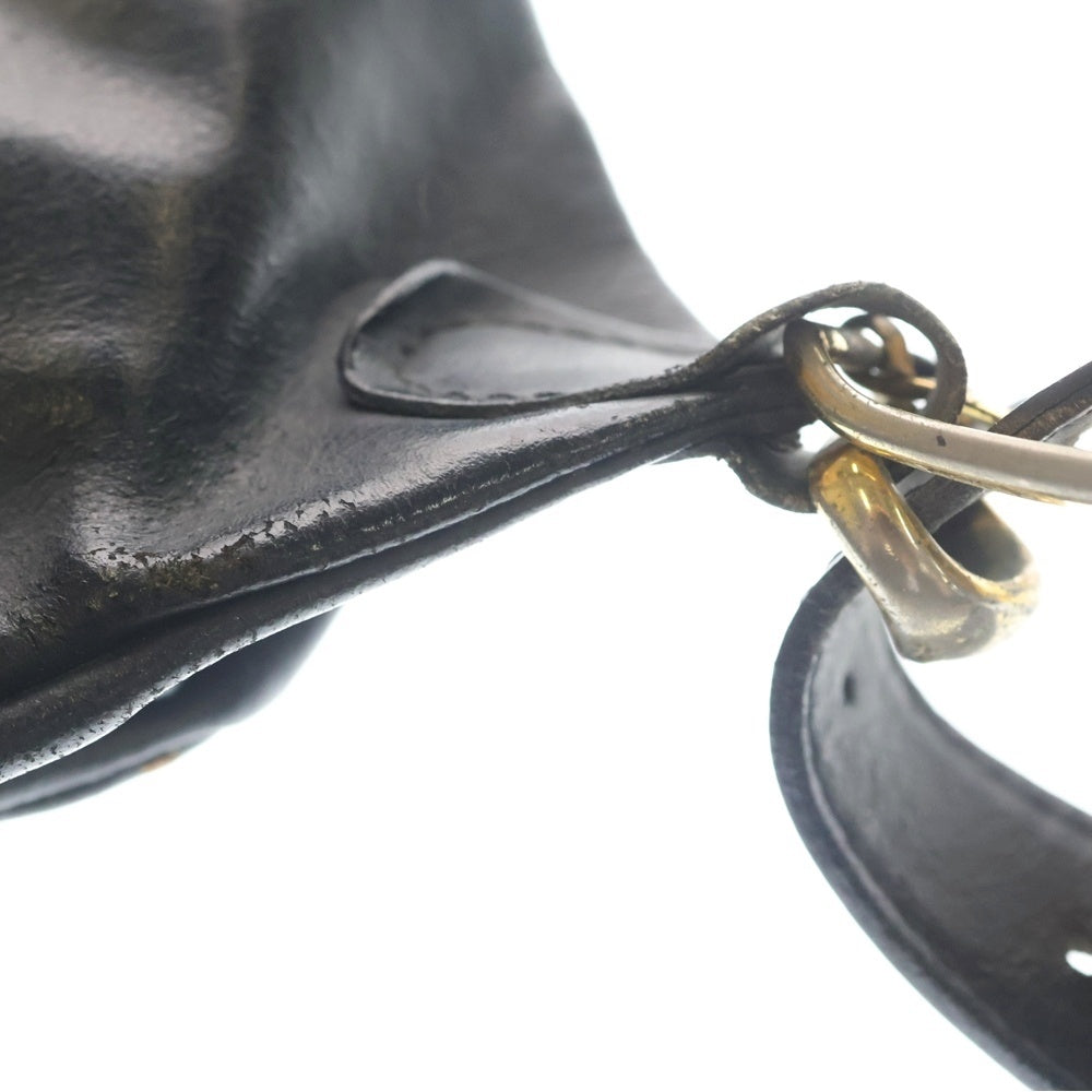 GIANNI VERSACE(ジャンニ ヴェルサーチ) VINTAGE Backpack メデューサロゴ レザーリュックサック バックパック ブラック