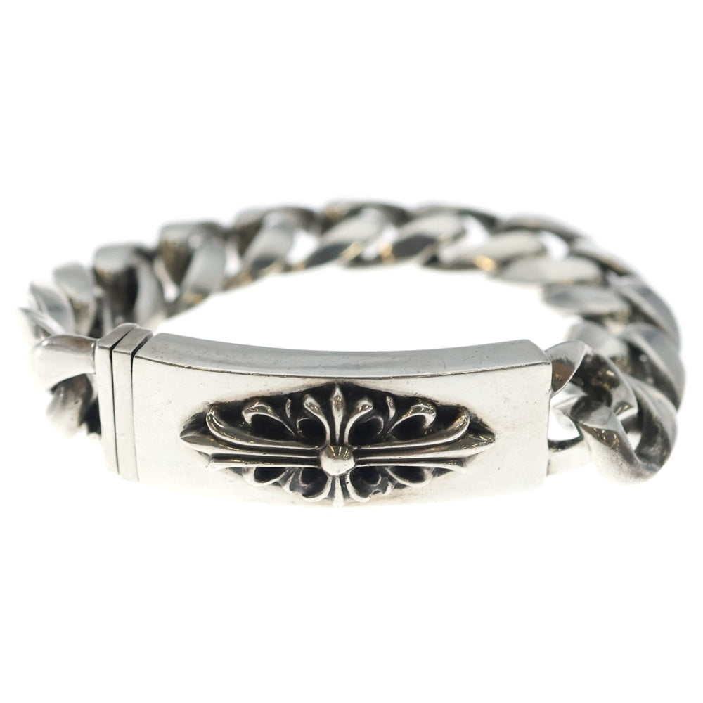 CHROME HEARTS(クロムハーツ) ID FLORAL CRS フローラルクロスIDクラシックリンク ブレスレット 13LINK シルバー BCA164