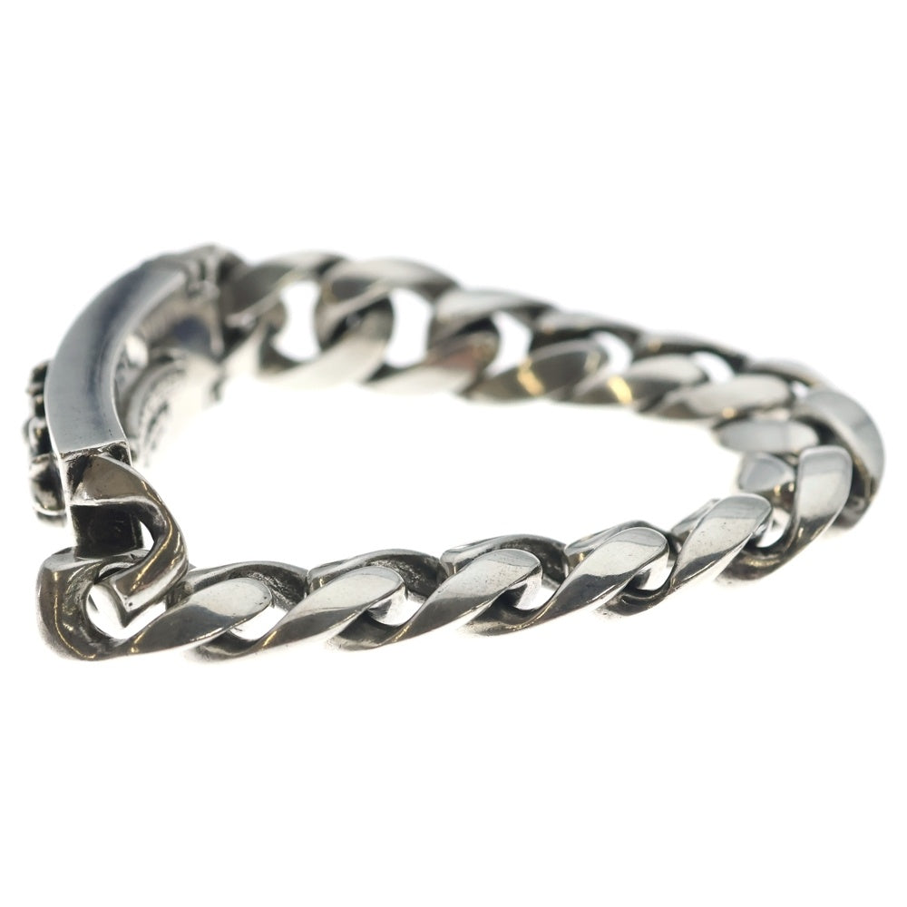 CHROME HEARTS(クロムハーツ) ID FLORAL CRS フローラルクロスIDクラシックリンク ブレスレット 13LINK シルバー BCA164