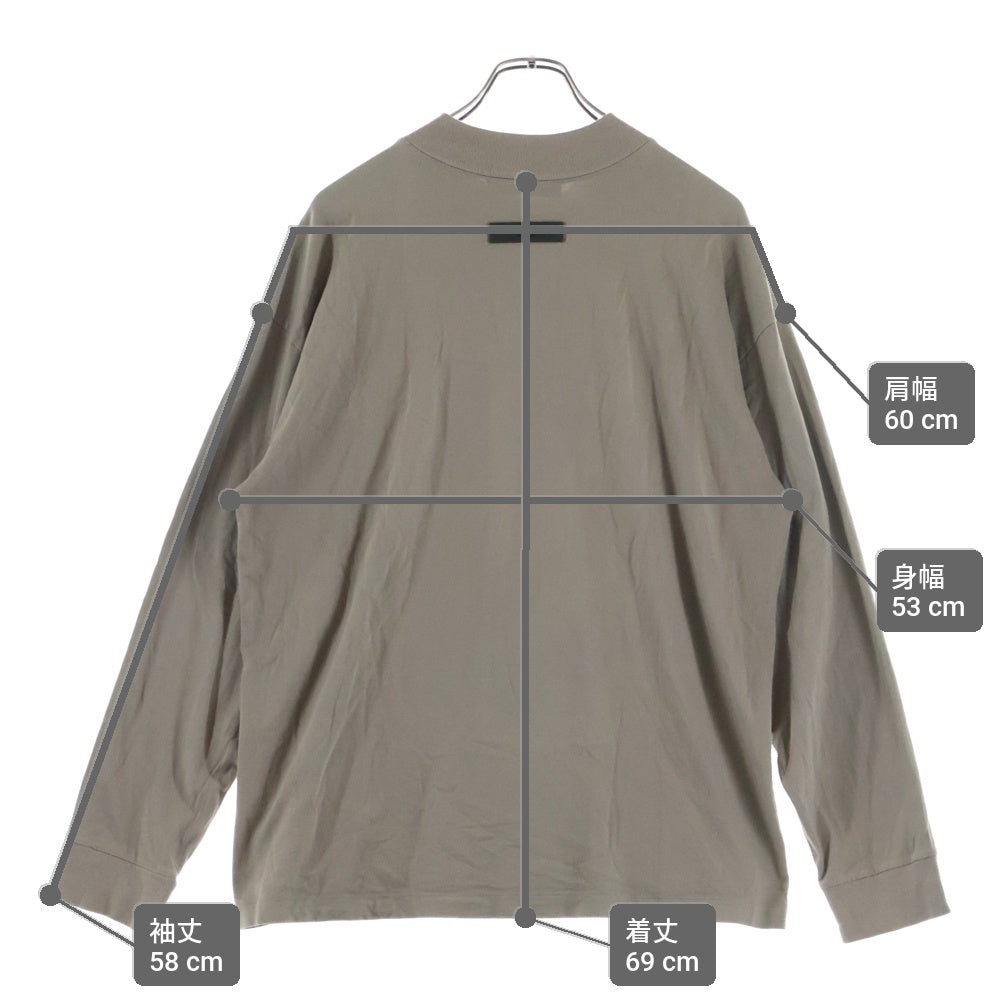 FEAR OF GOD ESSENTIALS(フィアオブゴッド エッセンシャルズ) L/S T-SHIRT フェルトロゴ 長袖Tシャツ ロンT ベージュ